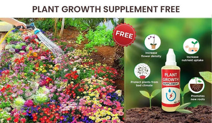 Varieties of Flower Seeds (Pack of 100) and Plant Growth Supplement Free