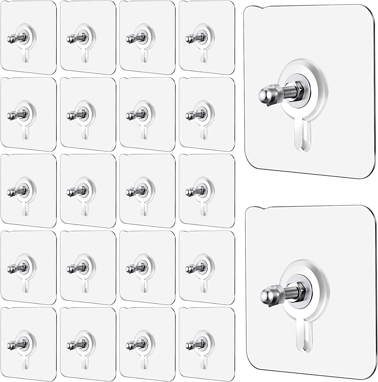 Wall Mount Screw Hooks for Kitchen/Bathroom/Bedroom/Living Room (set of 10)